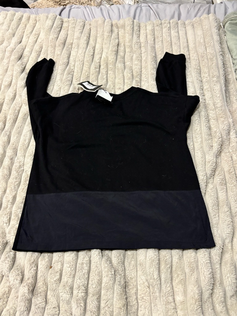 Black Long-Sleeve Embellished Floral Sweatshirt - Women By Joh — image 5 of 7